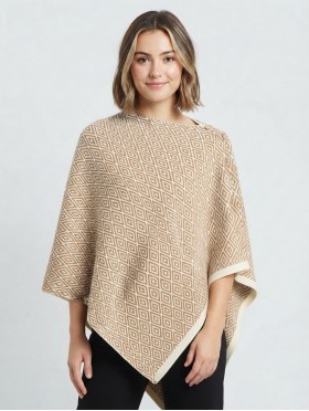 Diamond Pattern Button Shawl